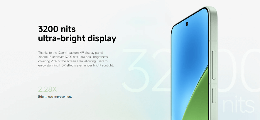 xiaomi 15 dispaly